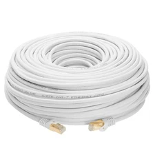 100FT S/FTP Cat7 Copper Network Ethernet Patch Cable, Internet Wire, Compatib...