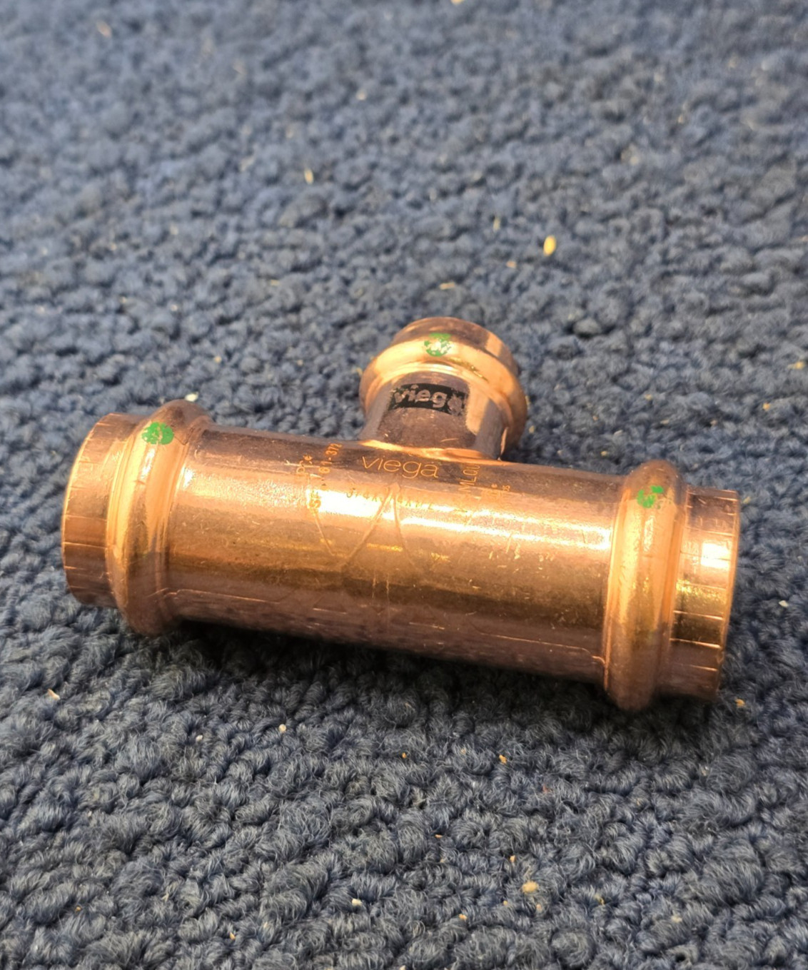(QTY 5) Viega 61-372 3/4" x 3/4" x 1/2" ProPress Copper Tee Fittings P x P x P