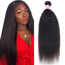 Odir Kinky Straight Human Hair Bundles 20 Inch Unprocessed 9A Brazilian Yaki