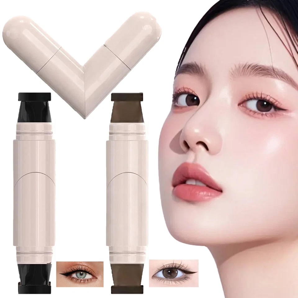 Foldable Eyeliner Stamp, Dual Left Right Eye Desig Pen, SmudgeProof & Waterpoof - Image 2 of 4