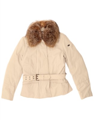 GEOSPIRIT Damen Wattierte Jacke IT 44 Medium Weiß DS21