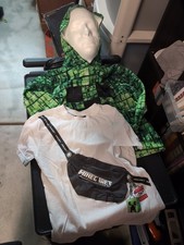 Minecraft Graphic Print Hoodie Pullover Shirt W/ Pocket Yth Size 130 US 8 Lot