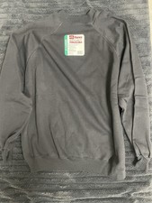 80s Vintage Hanes Sport Blank Black Pullover Crewneck Sweatshirt XL With Tags