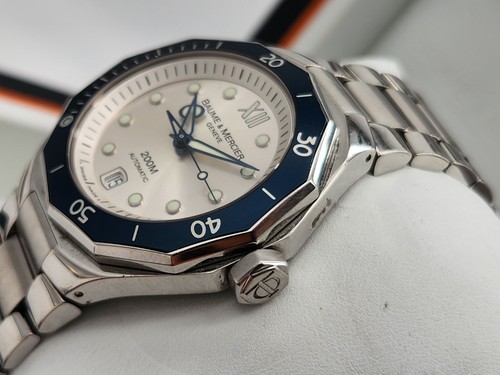 Baume Marcier Riviera Herrenuhr Diver 200m. Saphir Full Set .neuwertig - Bild 10 von 12