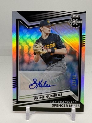 Spencer Miles 2022 Elite Extra Autograph Prime Numbers B /63 Blue Jays Auto