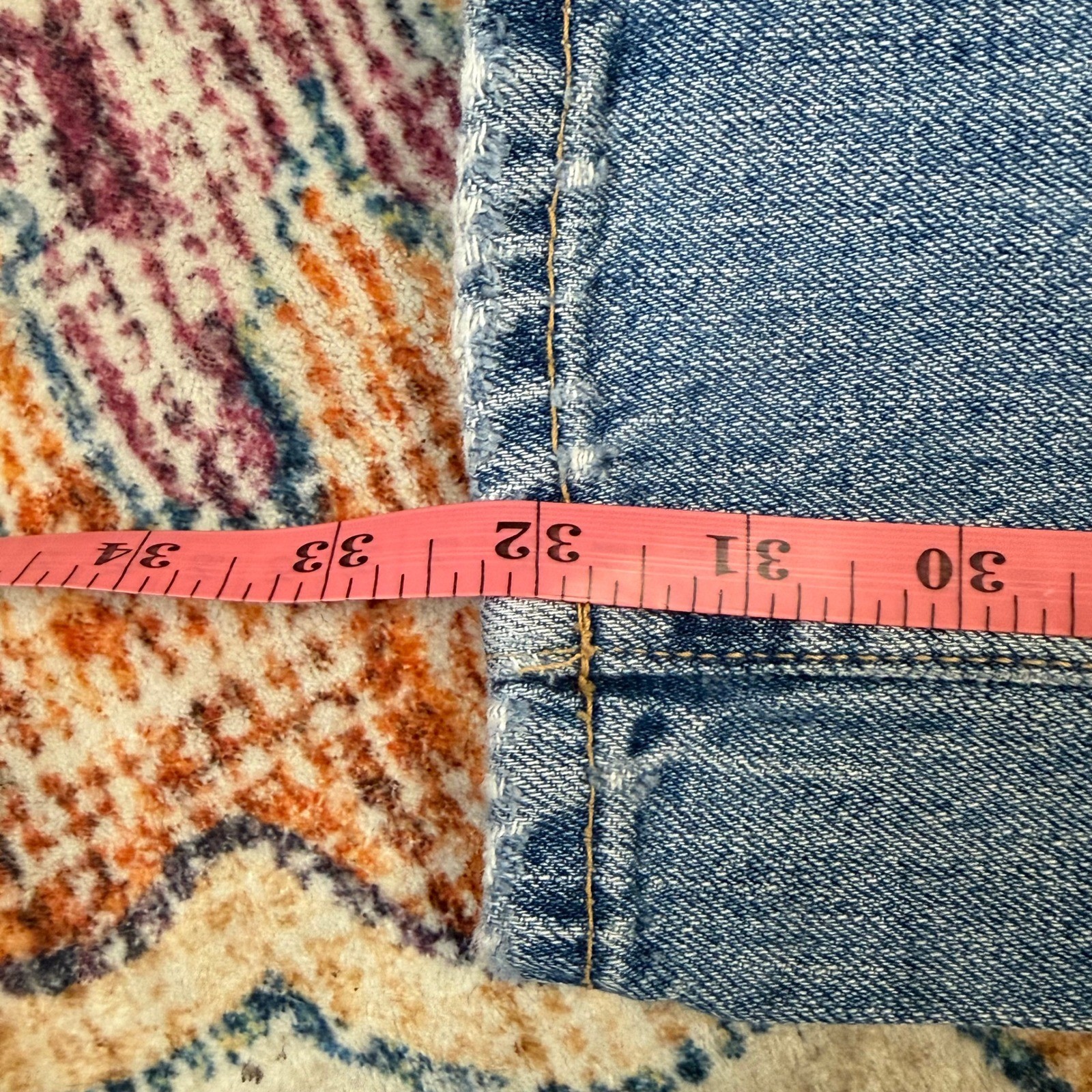 Zara Light Blue Wash Straight Leg 100% Cotton Denim Jeans Womens Size 6 4365/030 thumbnail 3