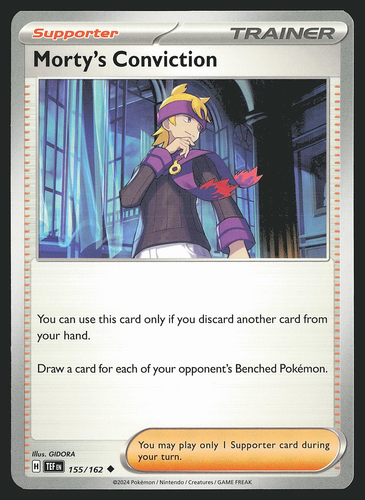 SV05: Temporal Forces Morty's Conviction #155/162 Uncommon Pokemon Card