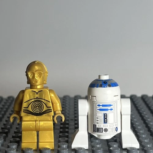 Lego Star Wars C-3PO & R2-D2 Minifigure Lot - sw0028 sw0161a - 2E