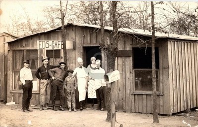 Wirt OK Oklahoma Ed's Cafe Oil Field RPPC Photo Postcard COPY