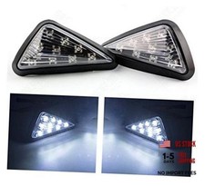 Triangle Flush LED Motorcycle Turn Signals Blinkers Indicator Lights 1 White