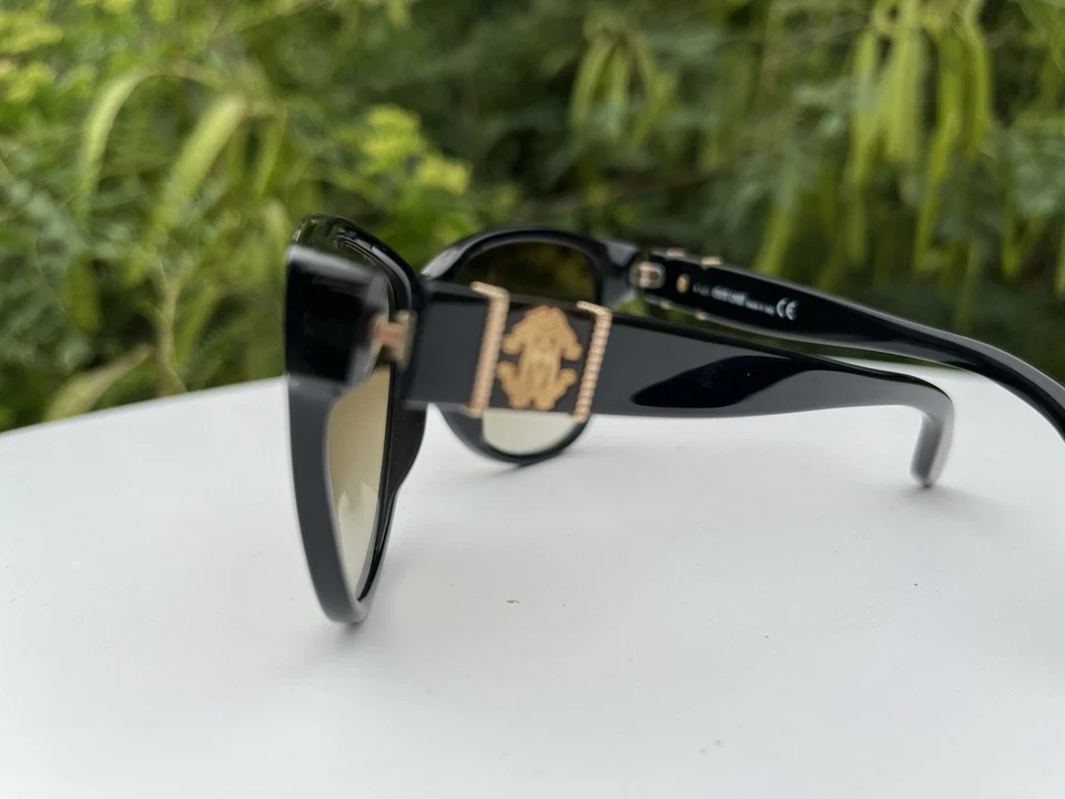 Gafas de sol Roberto Cavalli 650s ojo de gato negras lentes degradadas Italia Foto 3 de 4