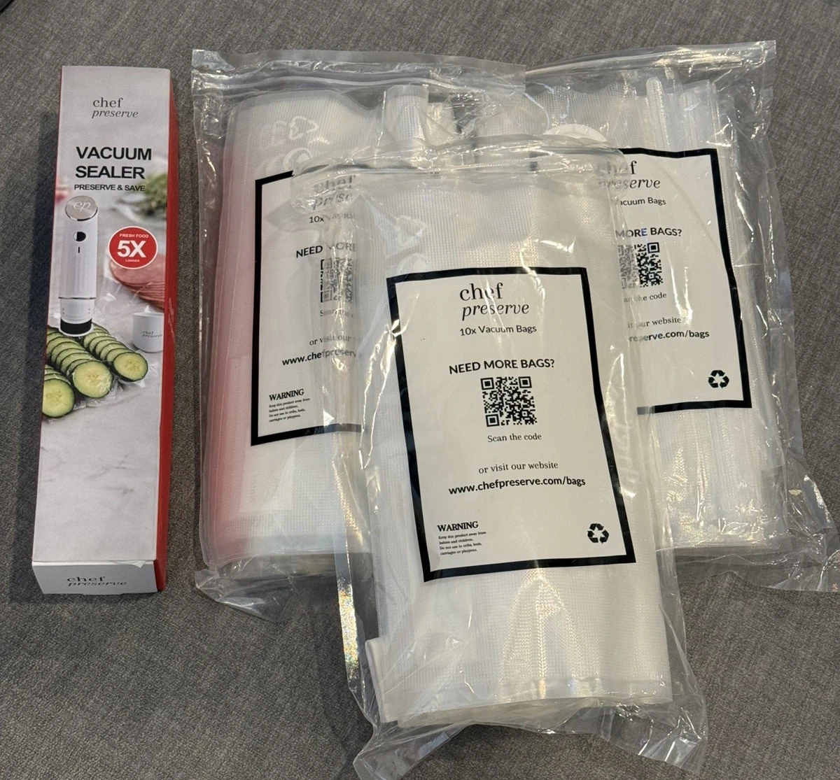 Chef Preserve Compact Vacuum Sealer for Food + 29 Vacuum Sealed Bags
Opens in a new window or tab