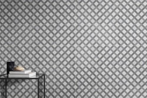 Carrelage Emser F39GEOM1010V2 Géométrie - Plancher carré 10" x 10" et - Cadre gris - Photo 4/12