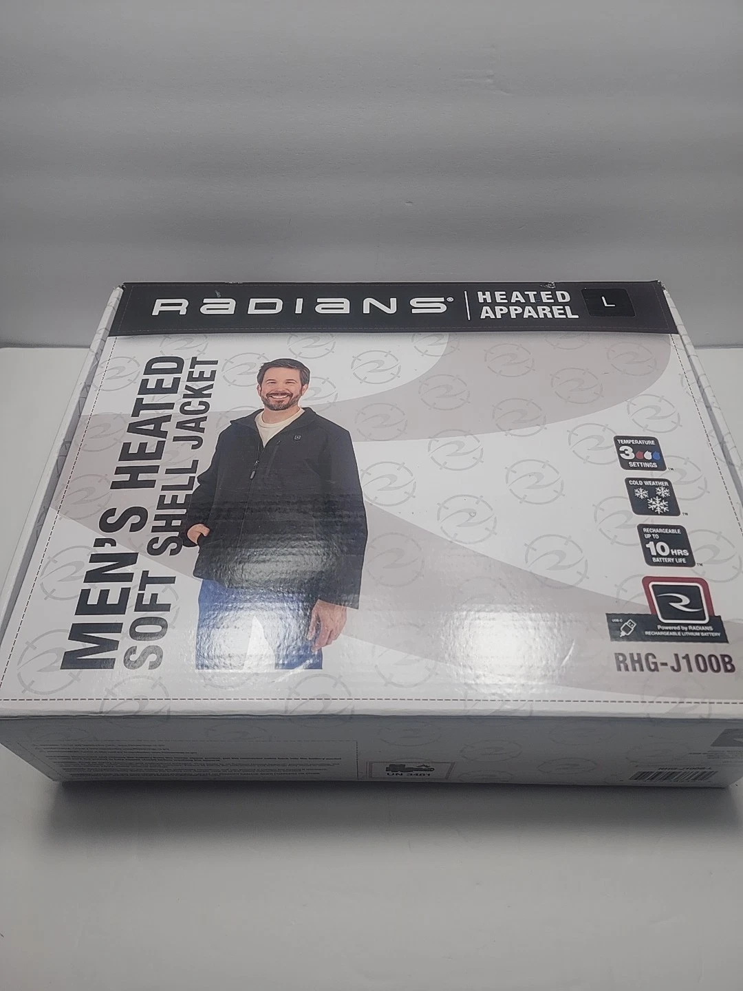 Radians Men's RHG-J100 Soft Shell Heated Jacket Kit With Battery Large