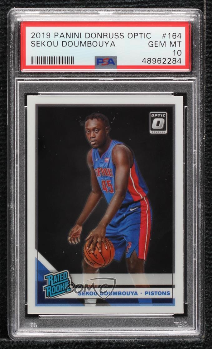 2019-20 Panini Donruss Optic Rated Rookie Sekou Doumbouya #164 PSA 10 GEM MT b7z