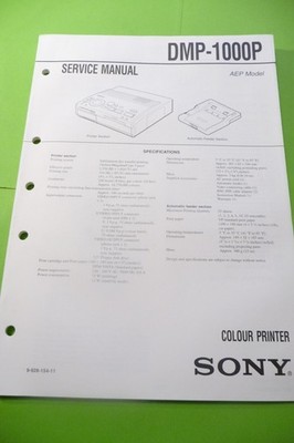 Service Manual-Anleitung für Sony DMP-1000 P ,ORIGINAL