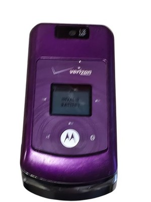 Motorola RAZR V3m - Purple and Silver Verizon 