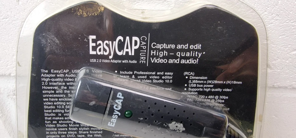 EasyCAP USB 2.0 Audio-Video Capture Adapter VHS/8mm/MiniDV Analog to Digital - Image 2 of 4