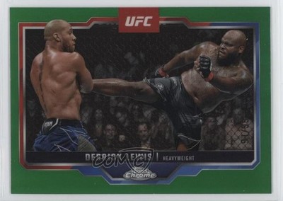 2025 Topps Chrome UFC Green Refractor 91/99 Derrick Lewis #104 0zz3