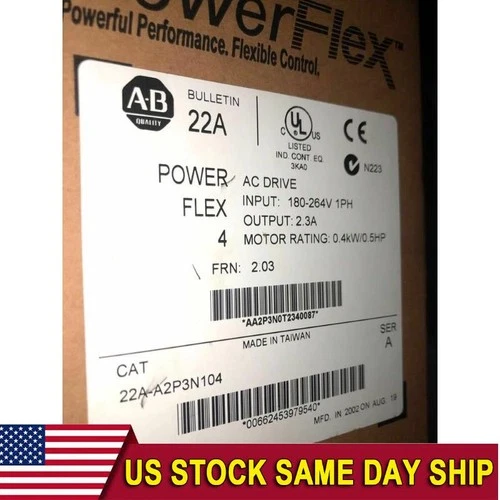 1PCS NEW Allen Bradley 22A-A2P3N104 Via DHL or Fedex 22AA2P3N104 US Free Tax