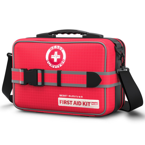 Upgrade Comprehensive Premium First Aid Kit, Labeled Compartments Trauma Kits...