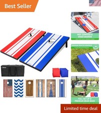 Regulation Size Portable Cornhole Game - 4x2 Ft Classic Design With Carry Case