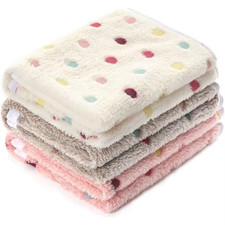 Blankets Super Soft Cute Dot Pattern Pet Blanket Flannel Throw for Dog Puppy Cat