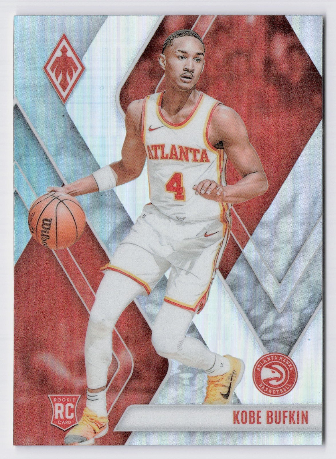 2023-24 Panini Phoenix Rookies Kobe Bufkin #284 Silver Prizm (RC) ATLANTA HAWKS
