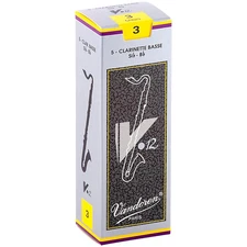 Vandoren V12 Series Bass Clarinet Reeds Strength - 3, Box of 5
