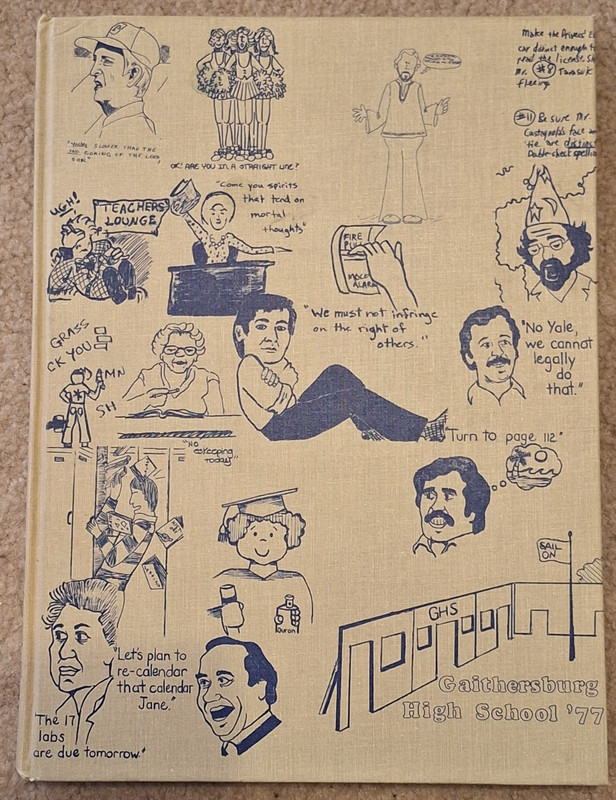 1977 GAITHERSBURG MARYLAND HIGH SCHOOL YEARBOOK - THE SAIL ON!!