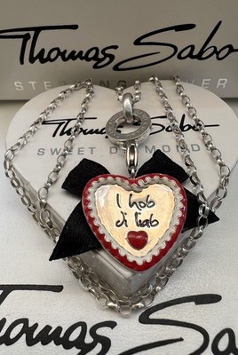 Thomas Sabo Kette & Träger & Lebkuchen Herz Charm Anhänger I Hab Di Liab 