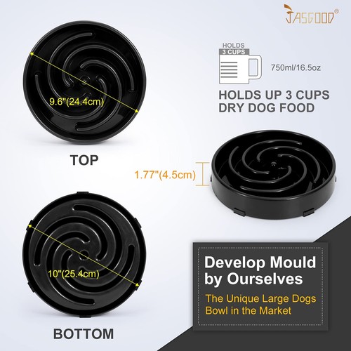 Slow Feeder Dogs Bowl for Large Medium Dogs,Anti-Gulping Pet Slower Food Feed... - Picture 6 of 8