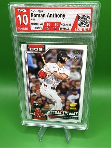 Roman Anthony RC 2026 Topps Series 1  #189 Gold Cup TPG 10 Flawless