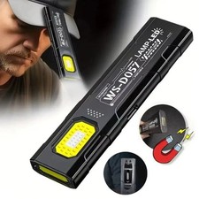 Mini EDC USB Rechargeable LED Flashlight COB Lamp   Magnetic Portable Light