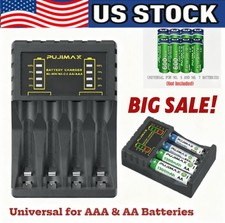 Intelligent Battery Charger 4Slot For AA AAA NI-CD/MH Rechargeable Batteries Lot