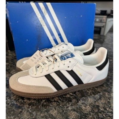 Adidas Samba OG Cloud White Core Black Gum Sole B75806 Sneakers Sz 7