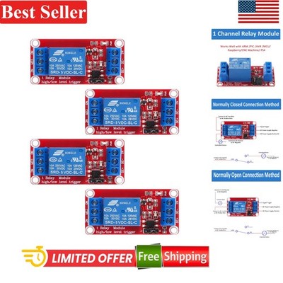4-Pack 1 Channel 5V Relay Modules - High Performance Automation Switch Board