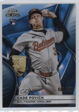 2025 Topps Chrome Black Blue Refractor 81/150 Cade Povich #21 v9t