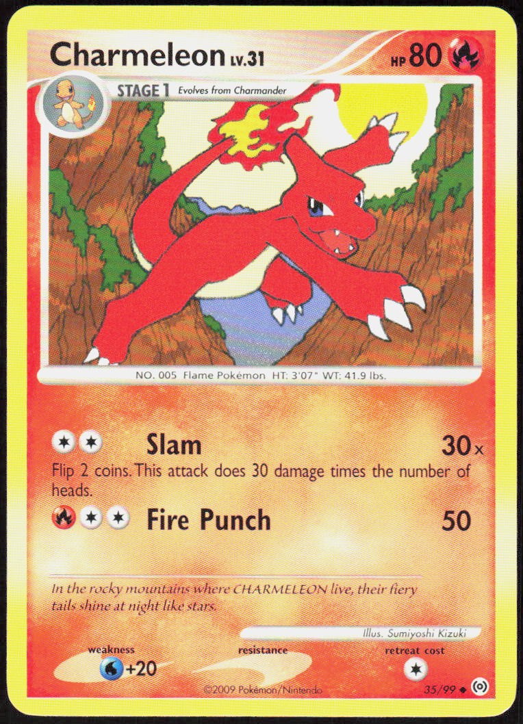 Charmeleon 35/99 Uncommon Arceus LP Pokemon