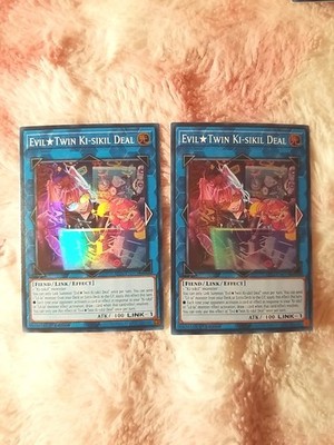 (2) YU-GI-OH! EvilTwin Ki-sikil Deal Super Rare Alliance Insight ALIN-EN052