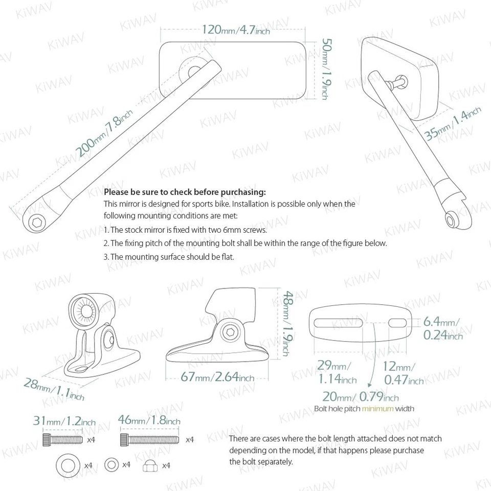 Chrome Classic Plus fairing mirror black adapter aluminum fits Suzuki GSX-R GSF - Image 2 of 4