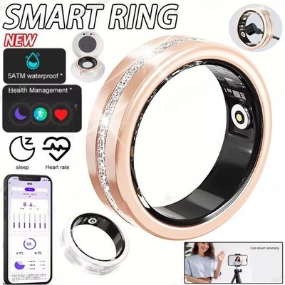 Smart Diamond Ring For Women/Men Heart Rate Sleep Monitor Fitness Health Tracker