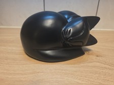 Sleeping Cat Memorial Wooden Urn