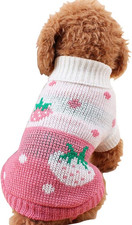 Pet Dog Sweaters Classic Knitwear Turtleneck Winter Warm Puppy Clothing Cute Str