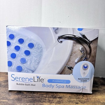 SereneLife Bubble Bath Mat Body Spa Massage Remote Control PHSPAMT22