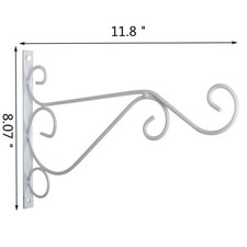 2X Heavy Duty Garden Metal Hanging Basket Brackets Plant Hanger Hook Wall Decor