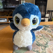 Pinguin Pl&uuml;schtier blau/wei&szlig; klein mit gro&szlig;en Augen (wird gewaschen)