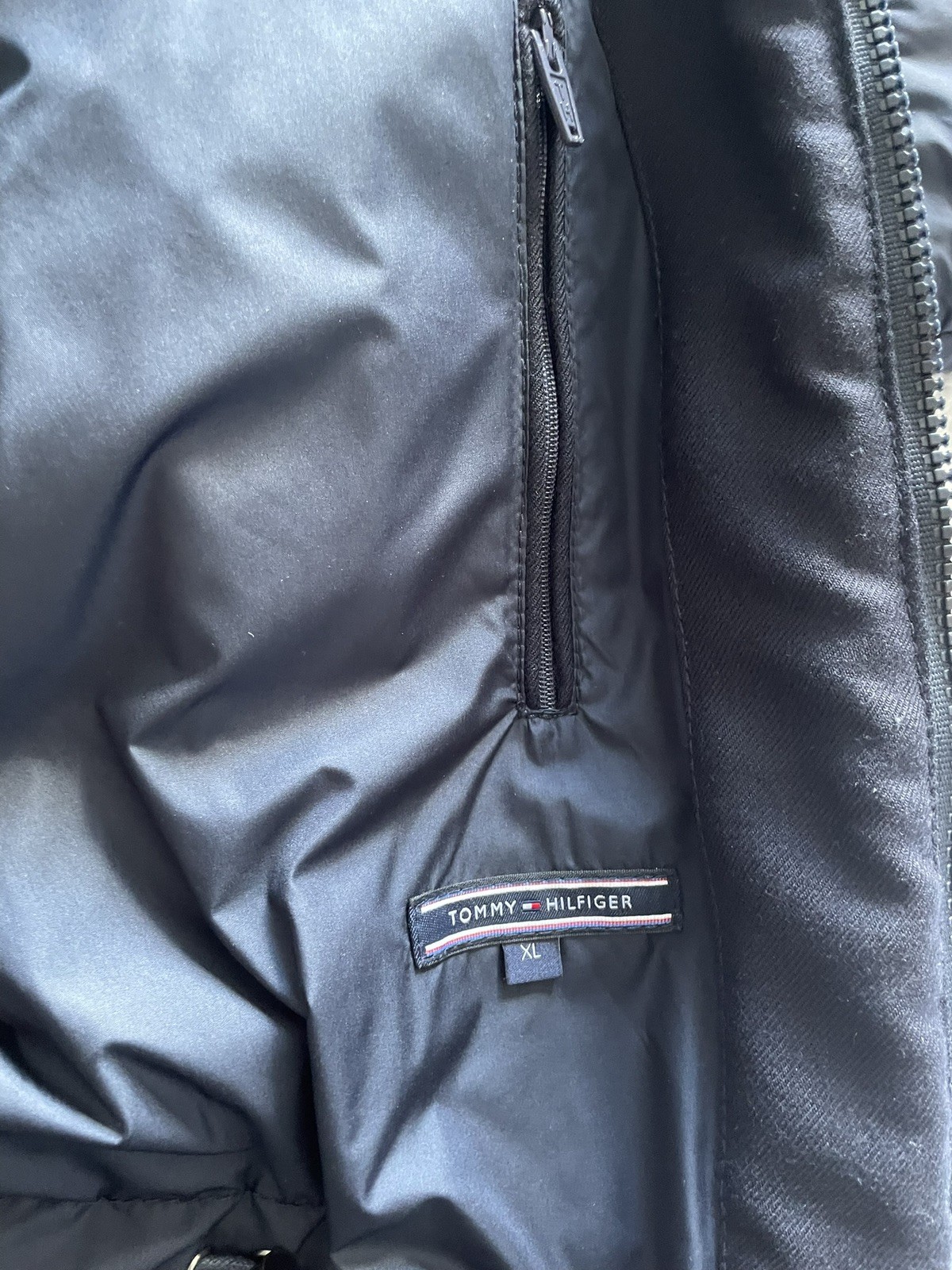 Tommy Hilfiger New Men's Heavy Jacket Warm Winter Navy Blue XL Wool + Polyester image 6