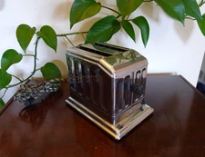 Art Deco Toastmaster Chrome Toaster 1B3 Works Great (All 4 Elements Function)