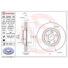 2x Bremsscheibe vorne für KIA Proceed CD Soul 2 PS Sportage 4 QL Xceed | 262223